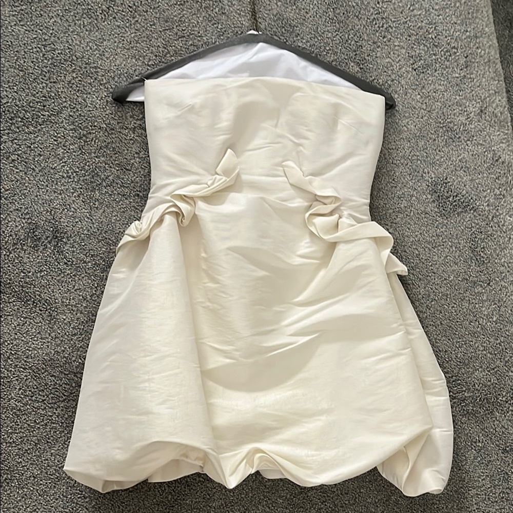 Kika Vargas Cream Mini Dress
